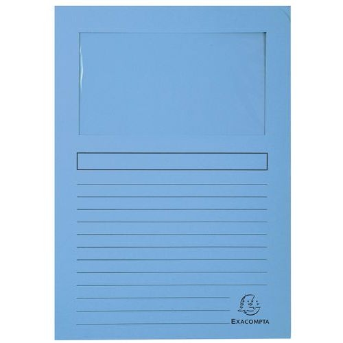 Lot de 4 paquets de 100 chemisess à fenêtre FOREVER 22x31 cm Bleu clair - Image principale