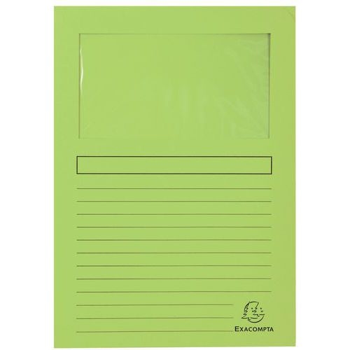 Lot de 4 paquets de 100 chemisess à fenêtre FOREVER 22x31 cm Vert Pré - Image principale