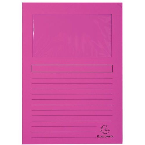 Lot de 4 paquets de 100 chemisess à fenêtre FOREVER 22x31 cm Fuchsia - Image principale