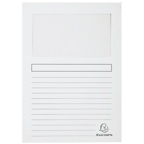 Lot de 4 paquets de 100 chemisess à fenêtre FOREVER - 22x31 cm - Blanc - Image principale