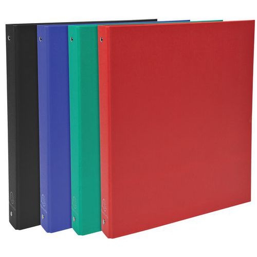 Lot de 20 Class. remb. PP 4 ann. 30mm A4 assort (Vert rge Bleu Noir) - Image principale