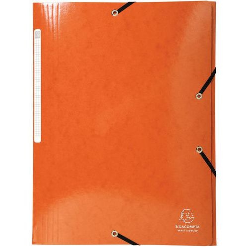 Lot de 25 chem. à élastiq 3 rab. cte lustr. 425gm² Iderama A4 Orange - Image principale
