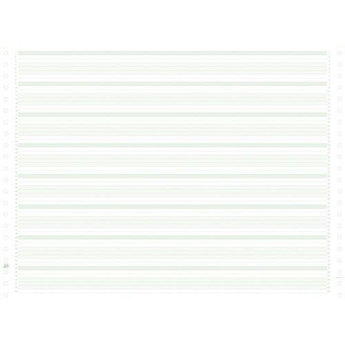 Feuilles listing zoné vert 380x11 1pli bandes non détachables 70g - Image principale