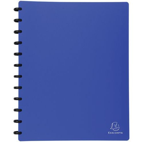 Lot de 4 Protège-doc. à ann. et pochet. détachables 60 vues A4 bleu - Image principale