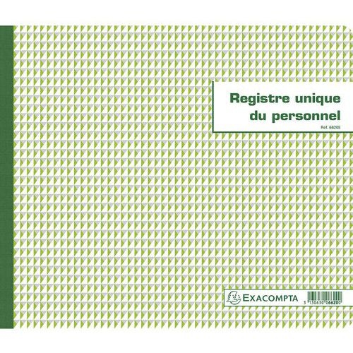 Lot de 6 Registre unique du personnel (salariés et stagiaires) - 56 pages - Image principale