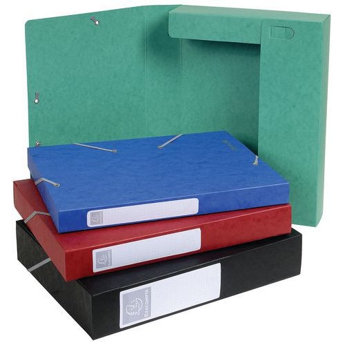 Lot de 10 Bte de class. Cartobox Dos 40mm cte lustrée A4 col. assort. - Image principale