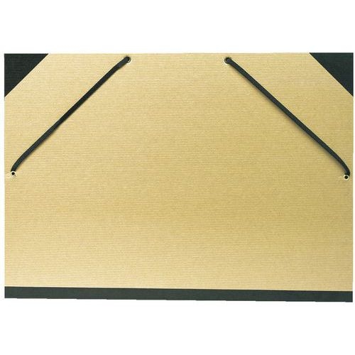 Lot de 10 Carton à dessin kraft naturel avec élastiq. 32x45cm Pour A3 - Image principale