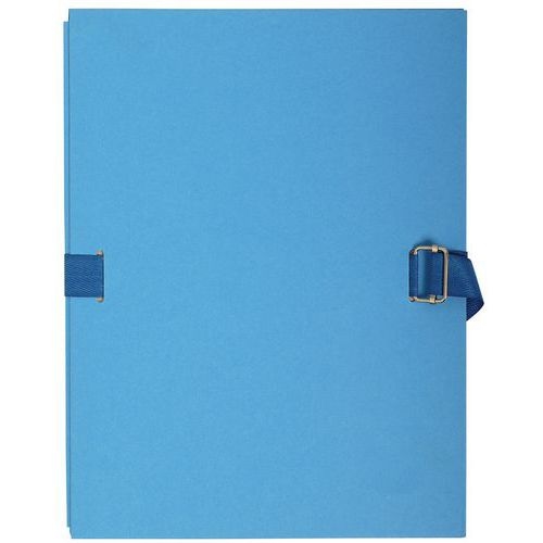 Lot de 10 chemises dos extensible avec rabat papier 24x32cm bleu clair - Image principale