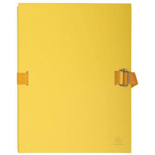 Lot de 10 chemises dos extensible avec rabat papier - 24x32cm jaune - Image principale