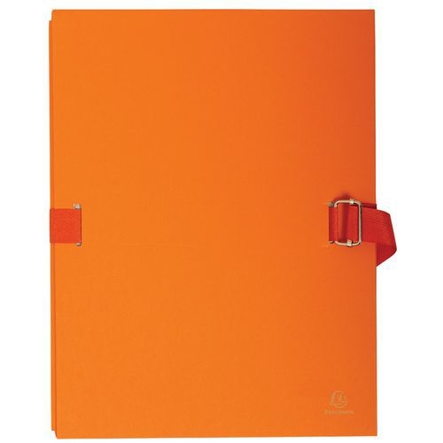 Lot de 10 chemises dos extensible avec rabat papier - 24x32cm orange - Image principale
