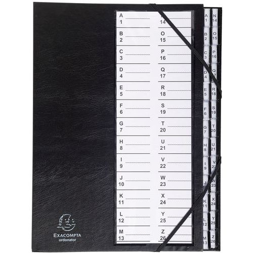 Trieur rigide Ordonator avec cavaliers alphabétique 26 compartiments - Image principale