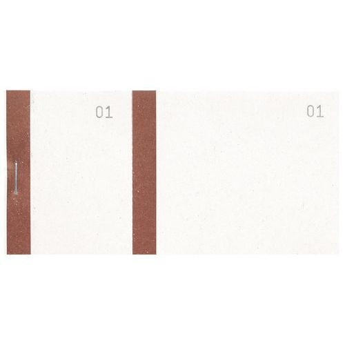 Lot de 50 Bloc vendeur col. bistre 100 feuil. double num. 6 ,6x13,5cm - Image principale