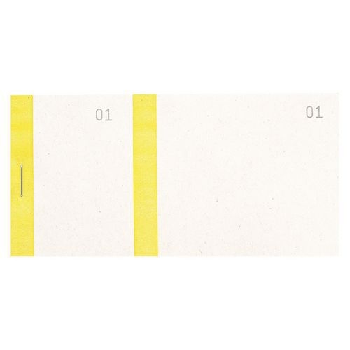 Lot de 50 Bloc vendeur col. jaune 100 feuil. double num. 6 ,6x13,5cm - Image principale