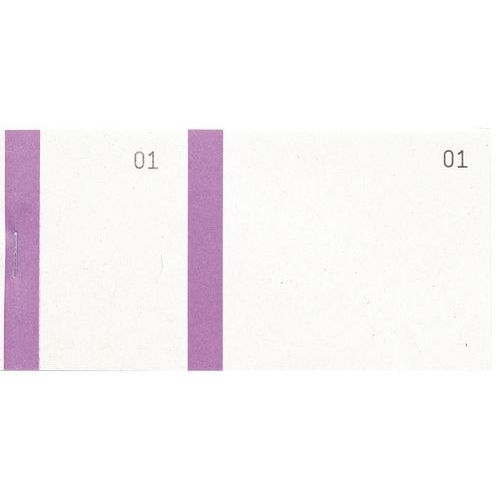 Lot de 50 Bloc vendeur col. violet 100 feuil. double num. 6 ,6x13,5cm - Image principale