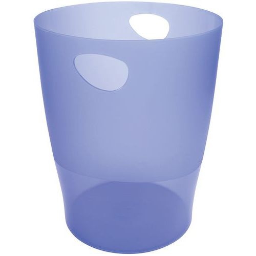 Lot de 8 Corbeille à papier 15 litres ECOBIN bleu glacé transparent - Image principale