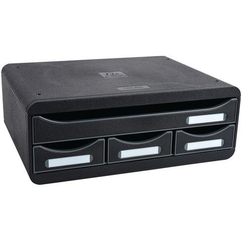 Toolbox mini 4 tiroirs ecoblack noir - Image principale