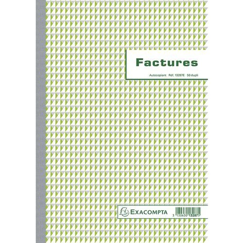 Lot de 5 Manifold Factures 29,7x21cm 50 feuillets dupli autocopiants - Image principale