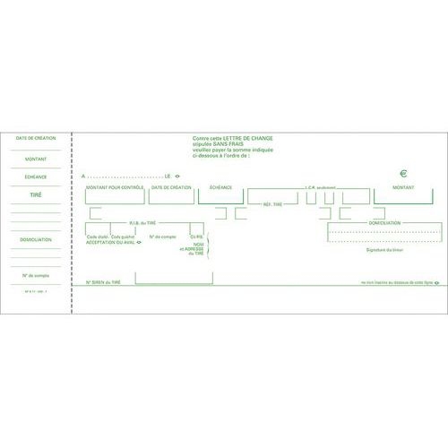 Lot de 10 Carnet à souche Traites normalisées NF K 11030-1 de 50 feuillets - Image 4