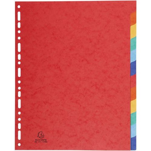 Lot de 15 Intercalaires carte lustrée 400g 12 positions - A4 maxi - Image 4