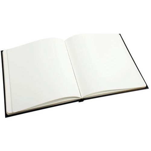 Lot de 3 livres d'or Balacron + titre 140 pages blanches 21x19cm vertical noir - Image 3