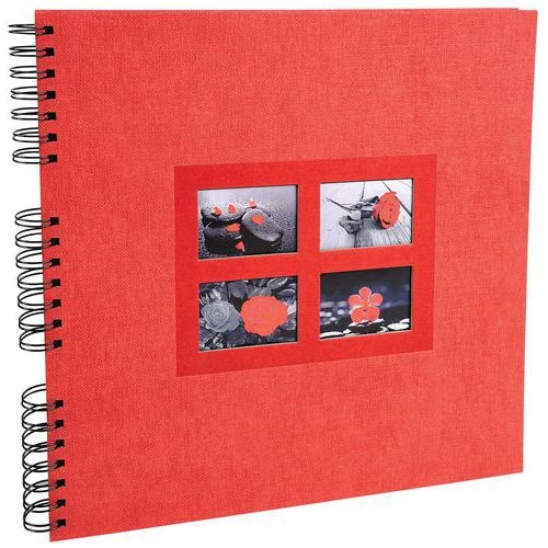 Album photos à spirales 60 pges noires passion 32x32cm rouge - Image 2