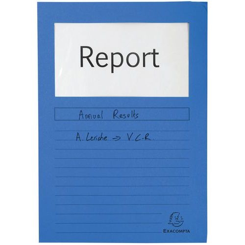 Lot de 4 paquets de 100 chemisess à fenêtre FOREVER 22x31 cm Bleu foncé - Image 2
