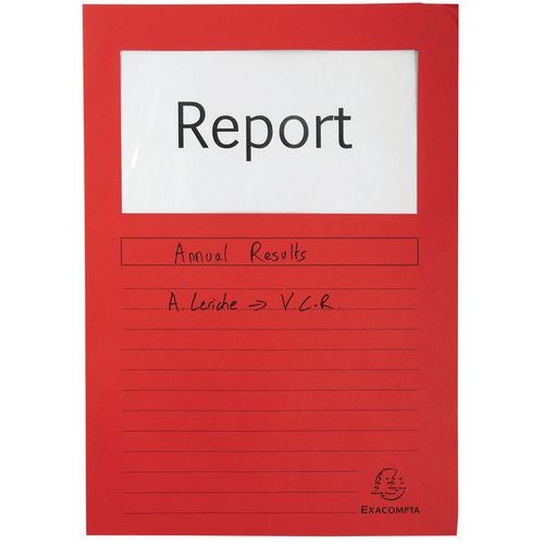 Lot de 4 paquets de 100 chemisess à fenêtre FOREVER - 22x31 cm - Rouge - Image 2