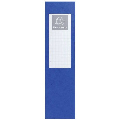 Lot de 6 Boite de classement Exabox Dos 80mm Carte lustrée - A4 bleu - Image 2