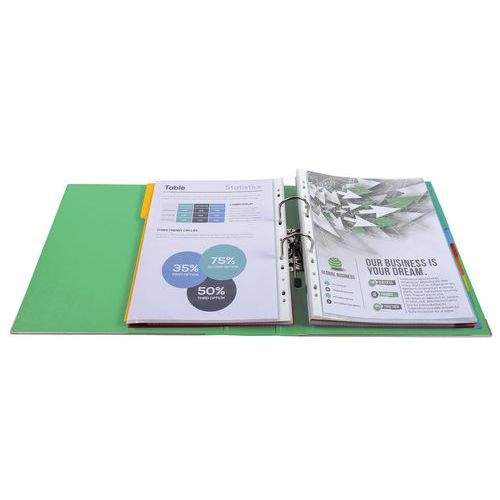 Lot de 10 Classeur à levier Prem'Touch - Dos 80mm - A4 maxi Vert - Image 2