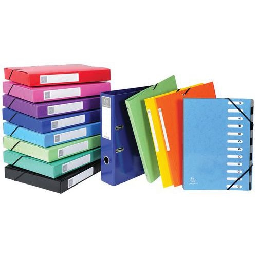 Lot de 20 Classeur à élastiques 2 anneaux 15mm Iderama A4 Vert foncé - Image 2
