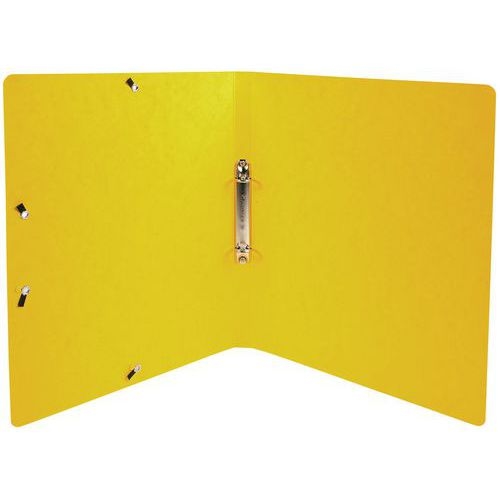 Lot de 20 Classeur à élastiques 2 anneaux 15mm Iderama - A4 - Jaune - Image 3