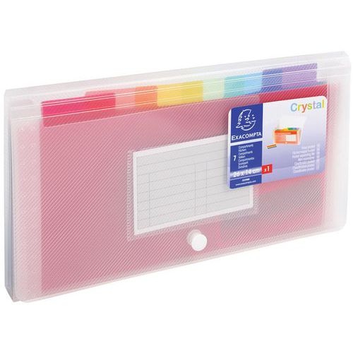 Lot de 5 Trieur midi 7 compartiments en polypropylène Crystal - 14x26cm - Image 2