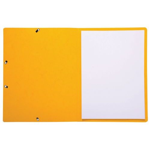 Lot de 50 chemises à élastique sans rabat carte lustrée 355gm² A4 jaune - Image 3