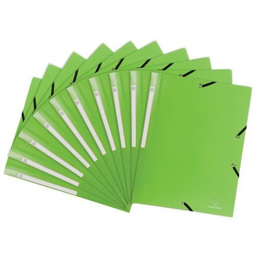 Lot de 50 chemises à élastique 3 rabats PP 5/10e Opaque - A4 orange - Image 2