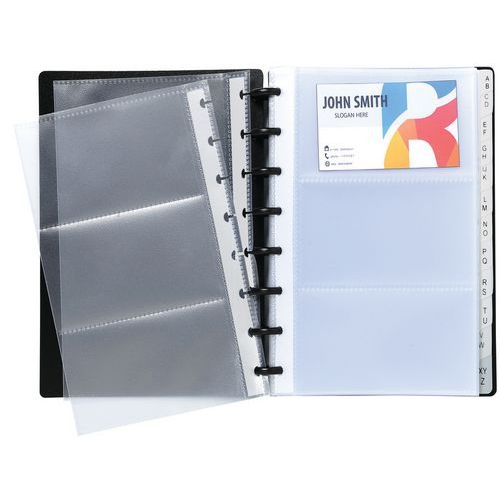 Lot de 5 Porte-cartes de visite à anneaux et pochettes détachables A5 - Image 2