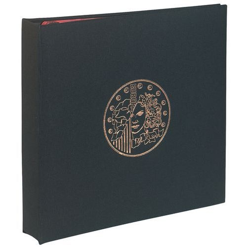 Classeur numismatique + 5 feuilles plastique 245x25 cm noir - Image 2