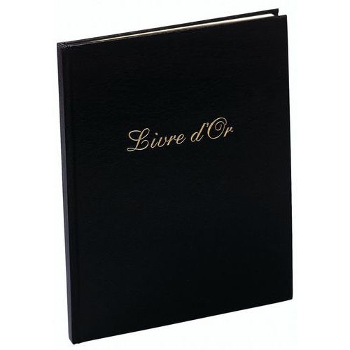 Lot de 2 livres d'or + titre 100 pages blanches 27x22cm vertical noir - Image 5