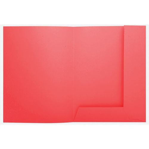 Lot de 5 paquets de 50 chemisess 2 rabats SUPER 210 - 24x32cm - rouge - Image 2