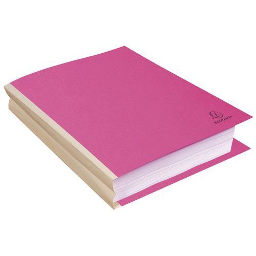 Lot de 10 paq. 10 chem. à soufflet dos toilé ROCK''S 24x32cm rose - Image 2