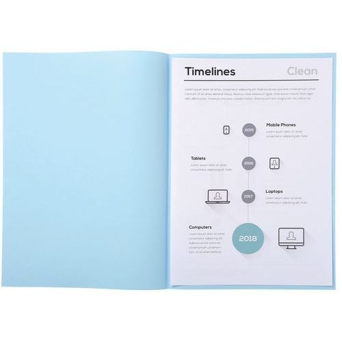Lot de 10 paquets de 100 sous-chemisess SUPER 60 - 22x31cm bleu - Image 2