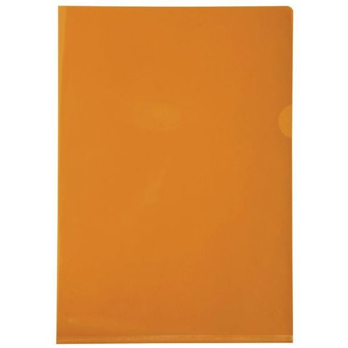 Etui carton 100 poch. coin pvc lisse  hr 13/100e A4 orange - Image principale