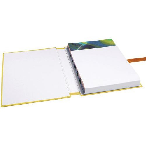 Lot de 10 chemises dos extensible avec rabat papier - 24x32cm jaune - Image 2