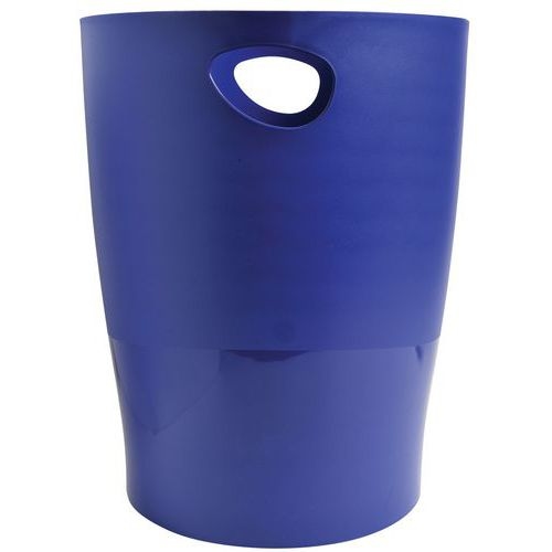Lot de 8 Corbeille à papier ECOBIN 15 litres avec poignées bleu nuit - Image 2