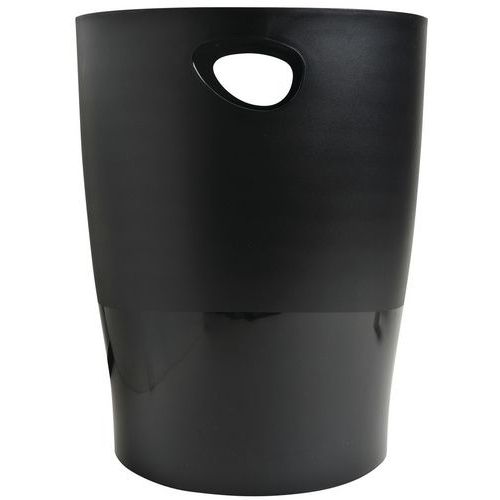 Lot de 8 Corbeille à papier ECOBIN 15 litres avec poignées noir - Image 3