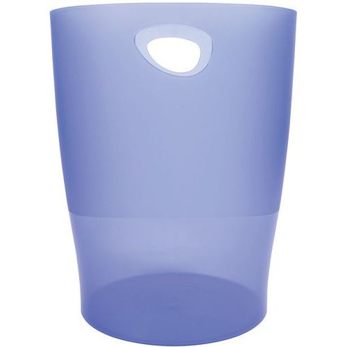 Lot de 8 Corbeille à papier 15 litres ECOBIN bleu glacé transparent - Image 2