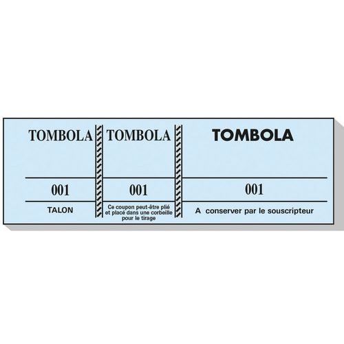 Lot de 100 Bloc tombola 100 feuillets numérotés de 3 volets - Image 5