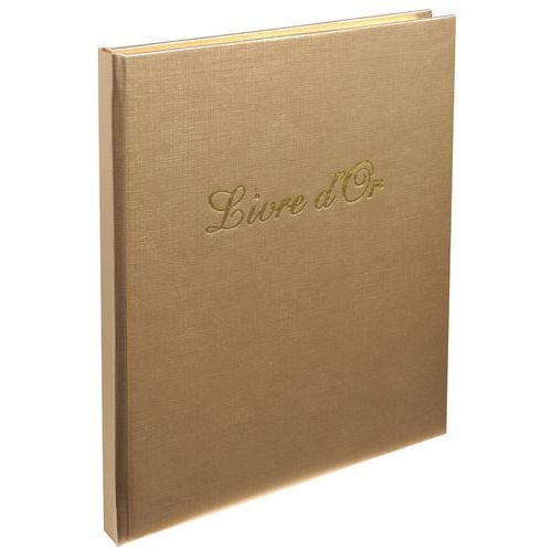 Lot de 5 livres d'or Balacron + titre 140 pages blanches 21x19cm vertical bleu - Image 5