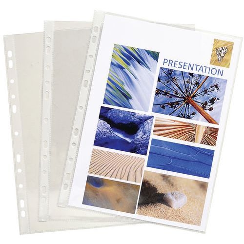 Pochettes perforées - PVC lisse - A4 - Image 2