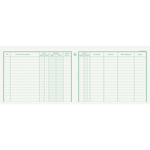 Lot de 5 Carnet de bord pour le suivi des déplacements - Image 2