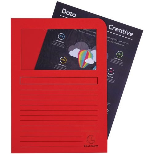 Lot de 4 paquets de 100 chemisess à fenêtre FOREVER - 22x31 cm - Rouge - Image 4